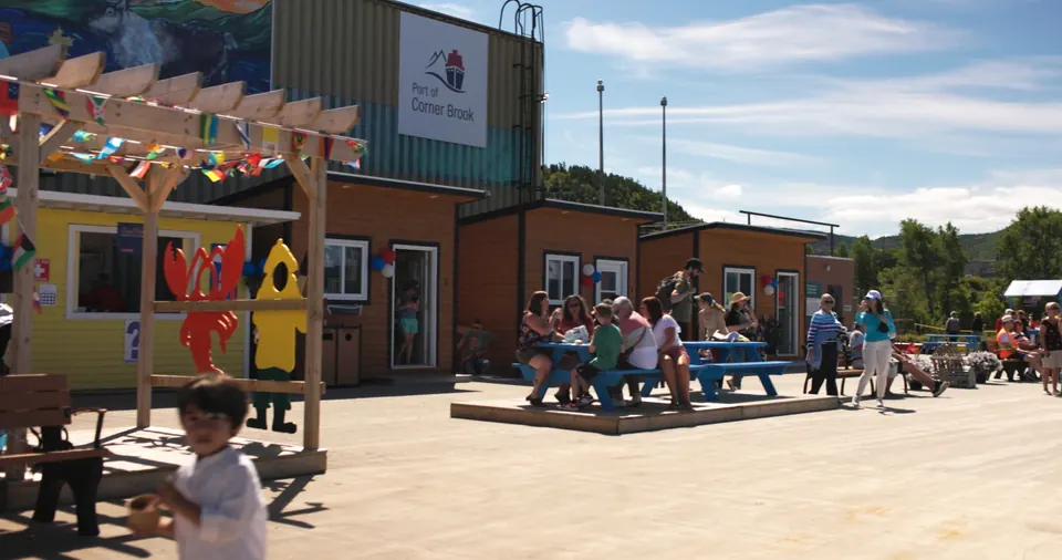Port of Corner Brook dockside visitor chalets and marketplace